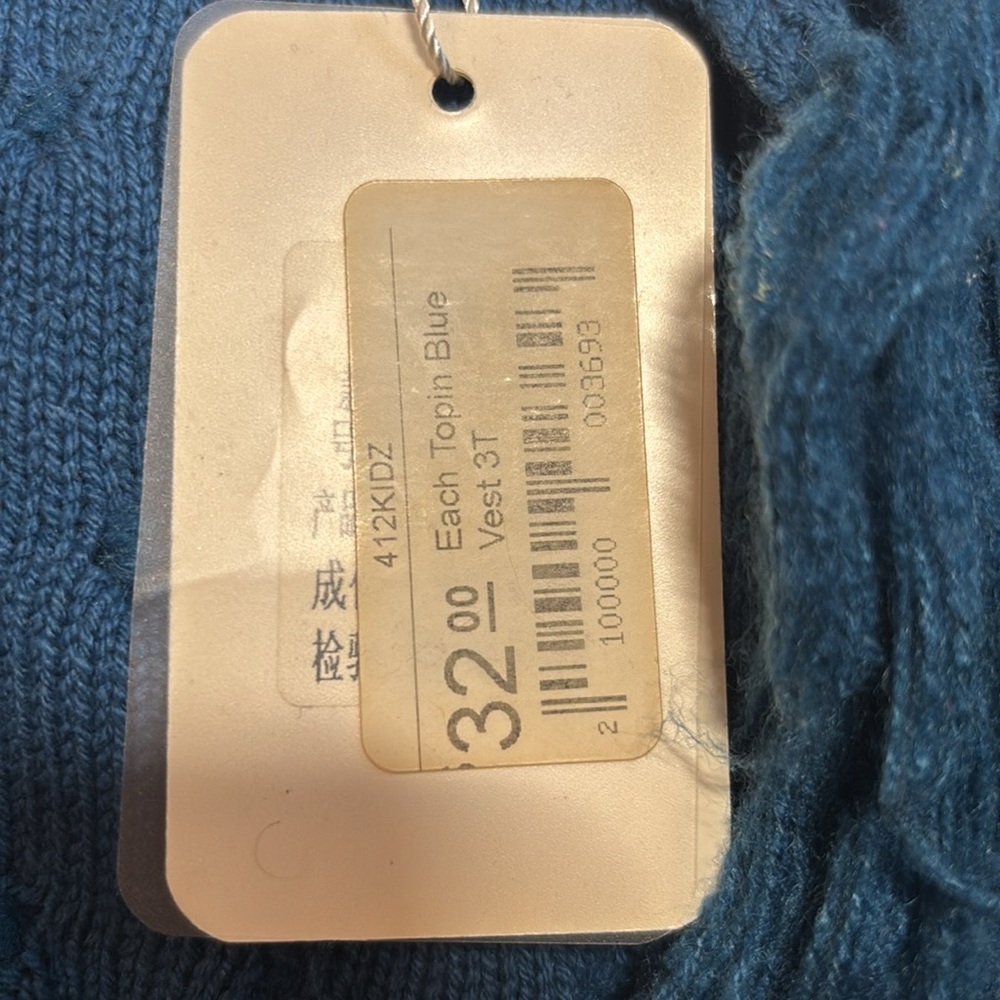 Girls Size 3T Blue Fringe Sweater NWT - Picture 3 of 4